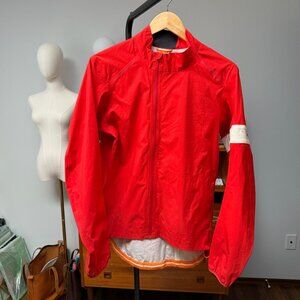 RAPHA Men's Core Rain Jacket II Red and White Size Large AS-IS